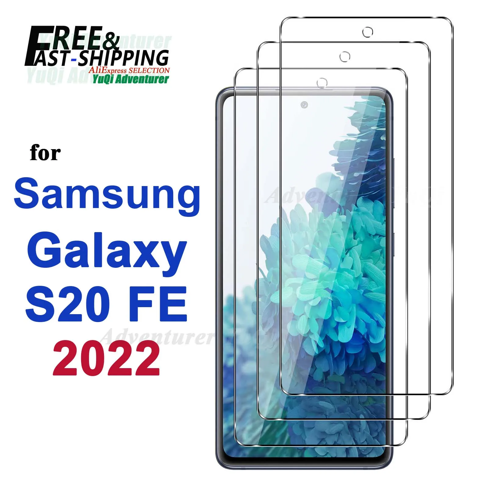 

Screen Protector For Galaxy S20 FE 2022 Samsung Tempered GlassHigh Aluminum 9H HD Clear Case Friendly