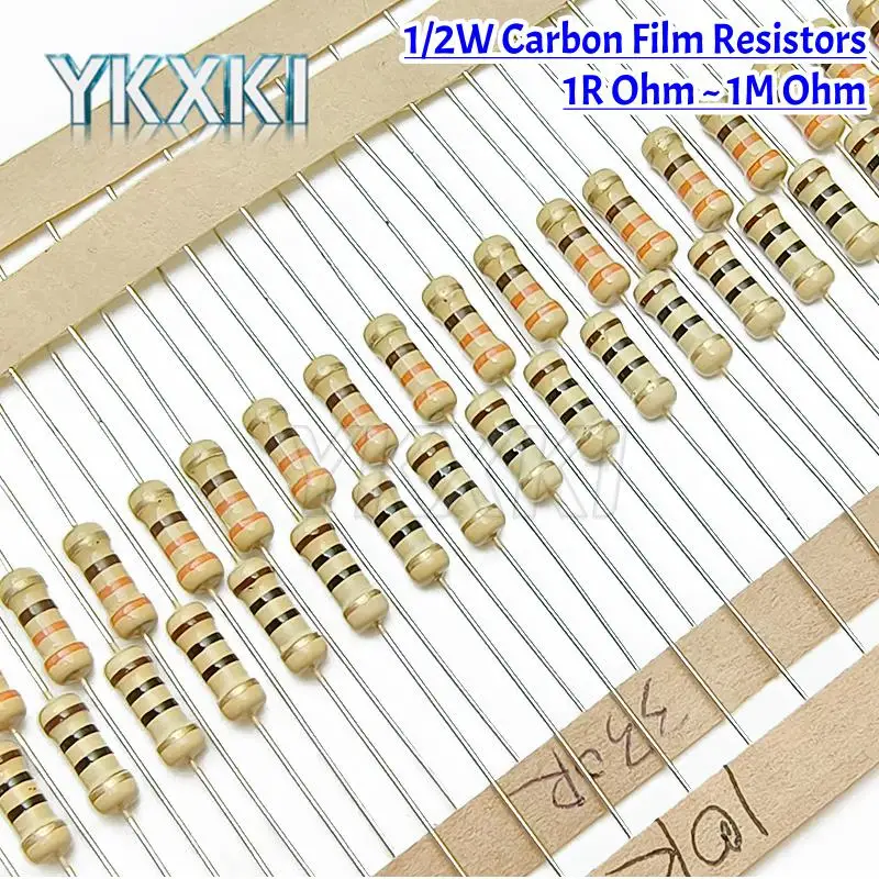 50PCS 1/2W 5% Carbo…