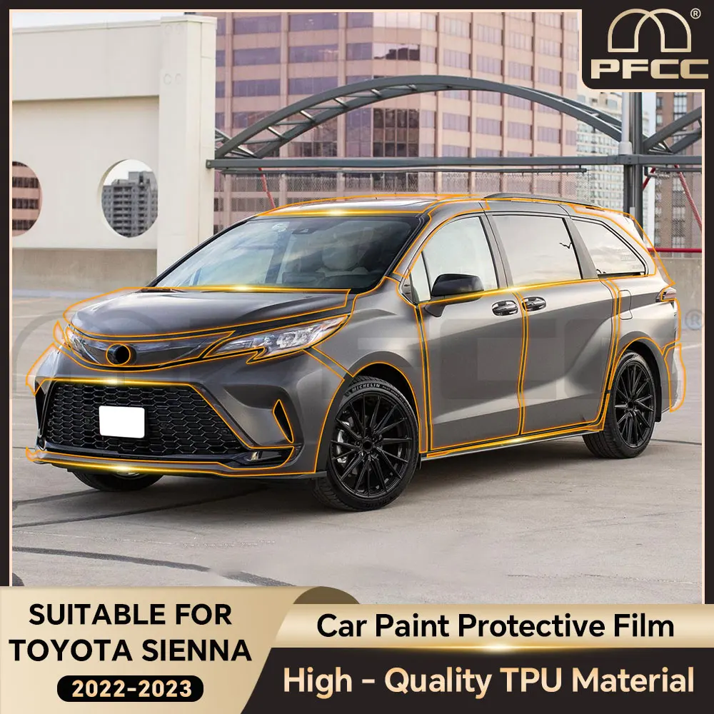 

For Toyota Sienna 2022 2023 Rearview Mirror Pre Cut Headlight TPU Film Anti-collision Transparent Protective Film PPF Scratch