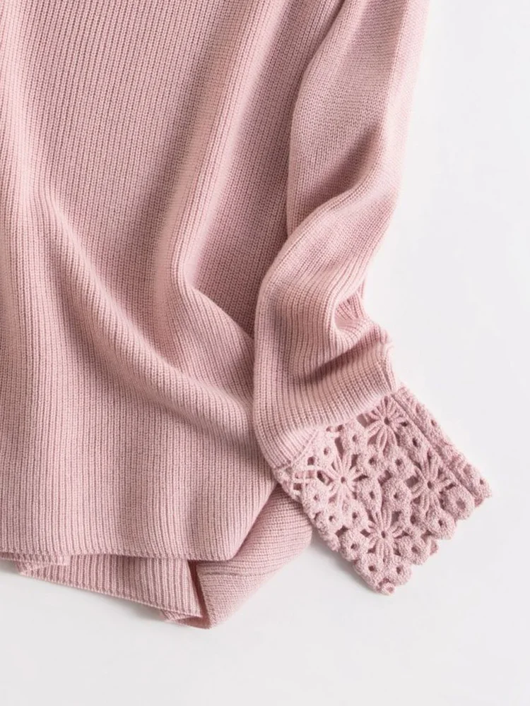 SuyaDream-pulôveres de cuffes ocos para mulheres, 100% lã merino, decote em v, suéteres confortáveis, branco, rosa, outono, inverno, 2023