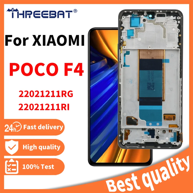 6,67 "AMOLED 120 Гц для Xiaomi Poco F4 22021211RG 22021211RI ЖК-дисплей с цифровым преобразователем сенсорного экрана в сборе, запасные части