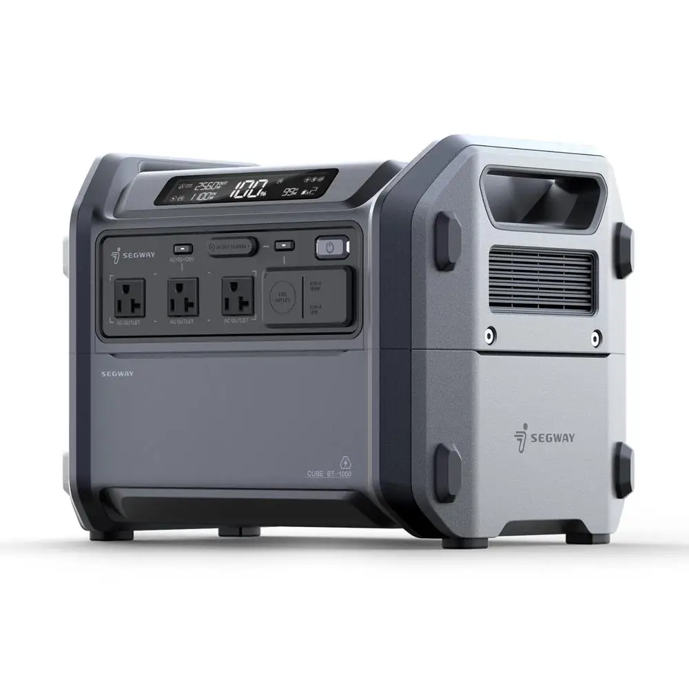 Portable Power Station Cube 1000 2200W AC Outlets 1024Wh LiFePO4 Battery Solar Generator 5kWh Expandable Power Capacity Robust