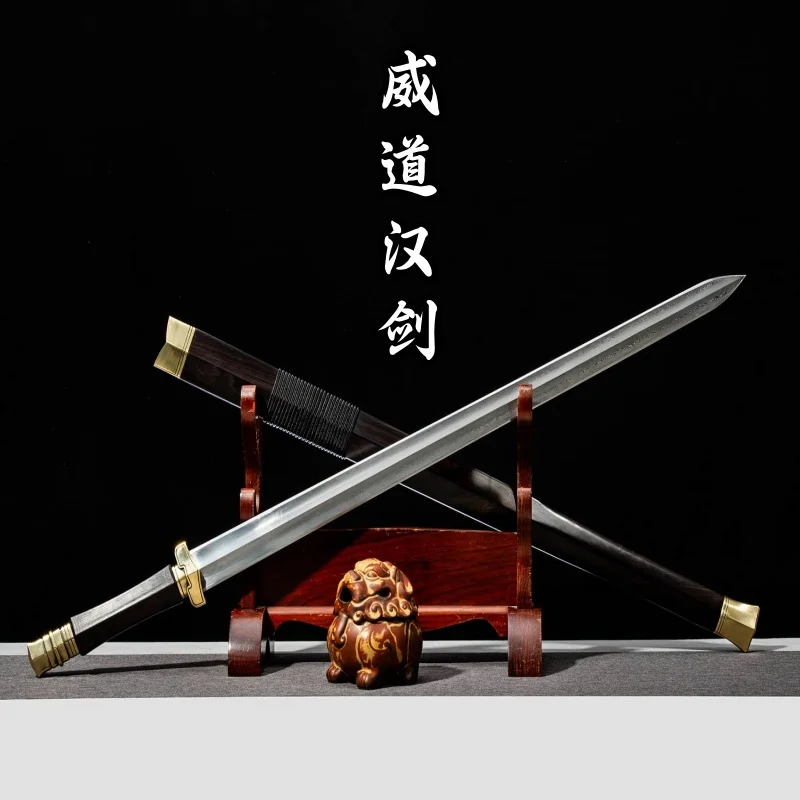 Tang Jian Longquan City Pattern Steel Integrated Sword and Blade Ancient Style Outdoor Self Defense Collection Crafts