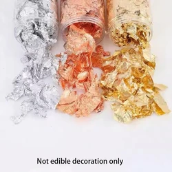 2g Shiny Gold Foil Baking Cake Topper Decor for Wedding Birthday Party Dessert Cake Decoration for decoration only,Not edible
