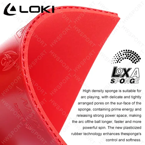 Imagen 2 del producto LOKI KIRIN K5 goma para tenis de mesa hoja de goma de Ping Pong no pegajosa aprobada por ITTF con esponja Loxa preadherida