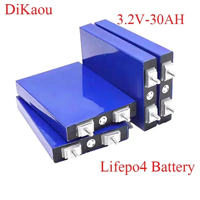 LiFePO4 Battery 3.2V 30Ah Lithium Iron Phosphate Suitable for DIY12V24V36V48V Motorcycle Electric Vehicle Solar UPS Power Supply