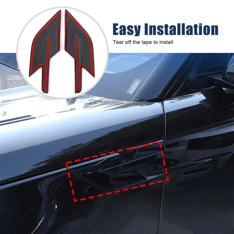 Real Carbon Fiber For Land Rover Range Rover Sports 2023+ Car Side Outlet Fender Decorative Cover Sticker Exterior Accessories