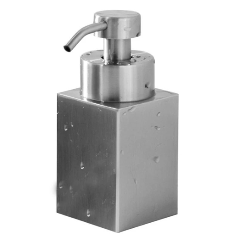 304 Stainless Steel Soap Dispenser Shower Gel Dispenser Bottle Shampoo Foamer Foaming Bottle Lotion Bottle Silver-A49I