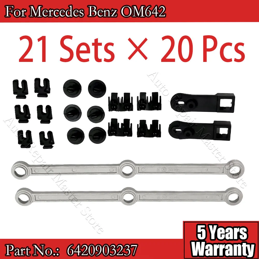 21 Sets 20Pcs Swirl Flap Lever Bushing Kit Intake Manifold Repair Repairing Clips Fix Tools