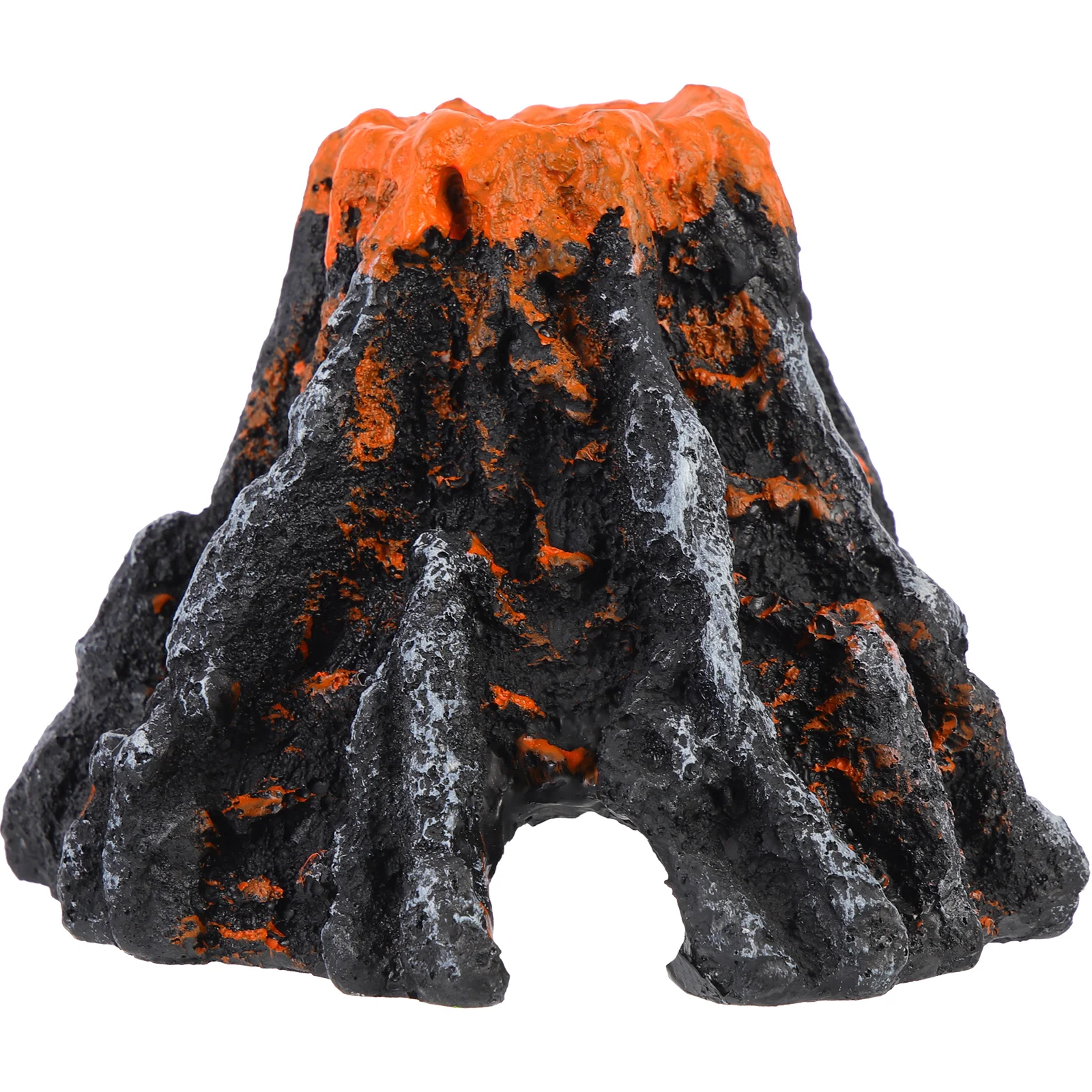 Fish Tank Resin Rockery Realistic Aquarium Decoration Adorn Simulated Volcano Decorations Desktop Landscape for Statue