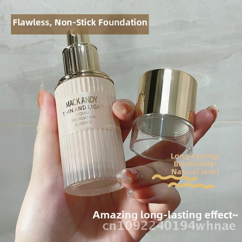 Marco Andy Liquid Foundation, 30 ml, glatter, nicht klebender Concealer für Frauen, hellt den Hautton auf, schweißbeständig, elfenbeinweiß
