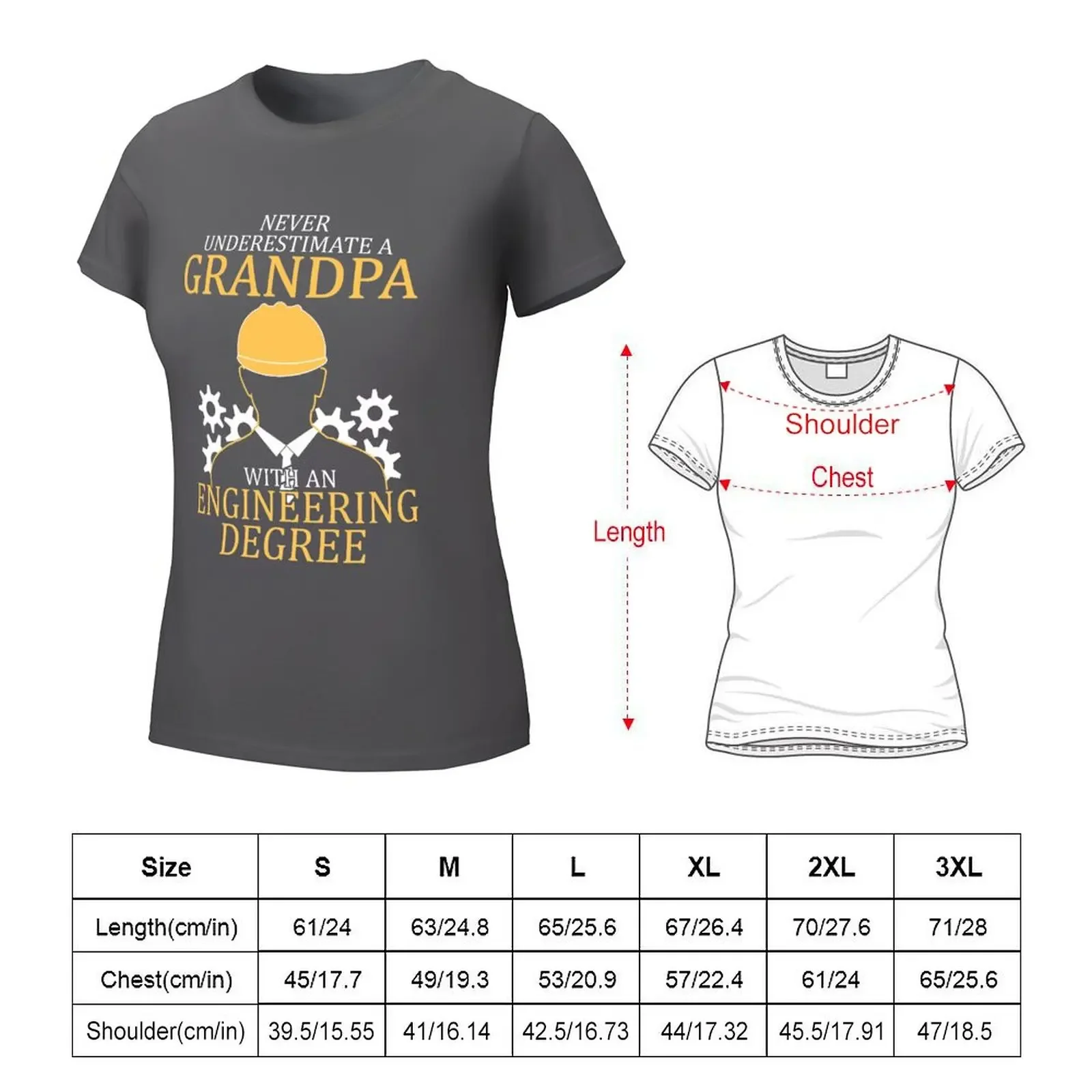 Engineering Grandpa T-shirt cute clothes aesthetic clothes t-shirt dress for Women plus size sexy