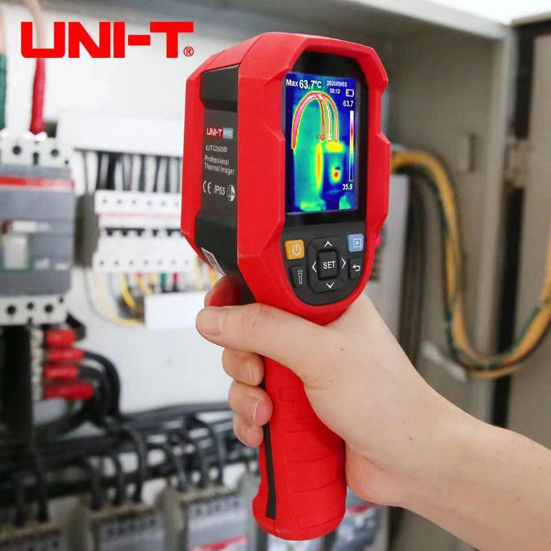 UNI-T UTi260B UTi260A Termometro digitale a infrarossi Termometro LED Luce di alimentazione dell'acqua Termocamera Riparazione aria condizionata