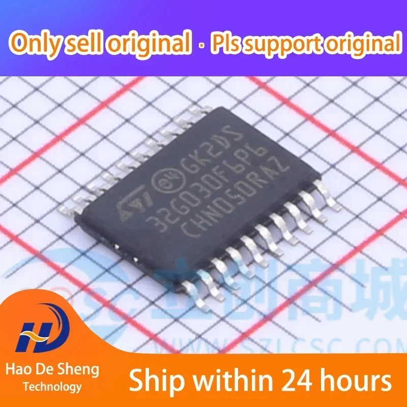 10 PÇS/LOTE STM32G030F6P6 STM32G030F6P6TR TSSOP-20 Novo Original Em Estoque