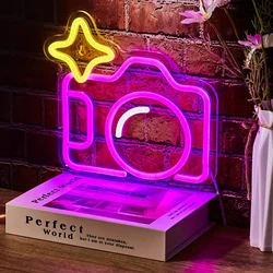 1pc Camera Back Plate Neon Light, Wall Party Bedroom Game Room Sports Festival 5V USB Powered