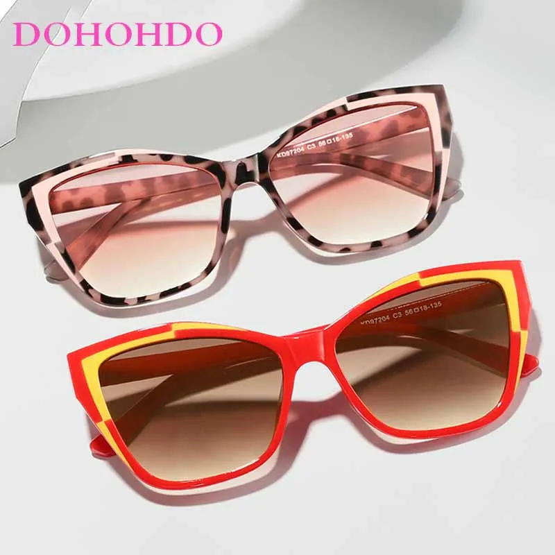 Fashion Cat Eye Sunglasses Men Women's Unisex Trend Luxury Brand Design Classic Individuality Outdoors Driving Sun Glasses UV400