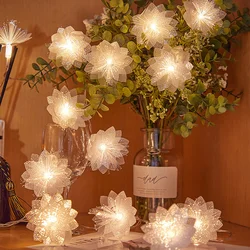 40/100 led de fibra óptica luzes de fadas à prova dwaterproof água led starburst firework luz da corda de natal flor para festa decoração da árvore