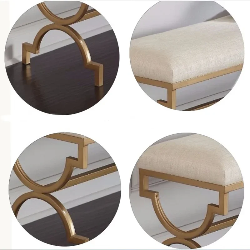 Offer Nordic Sofa Hallway Bench Home Door Shoe Stool Light Luxury Bed Tail Stool Home Furniture Clothing Store Rest Stool