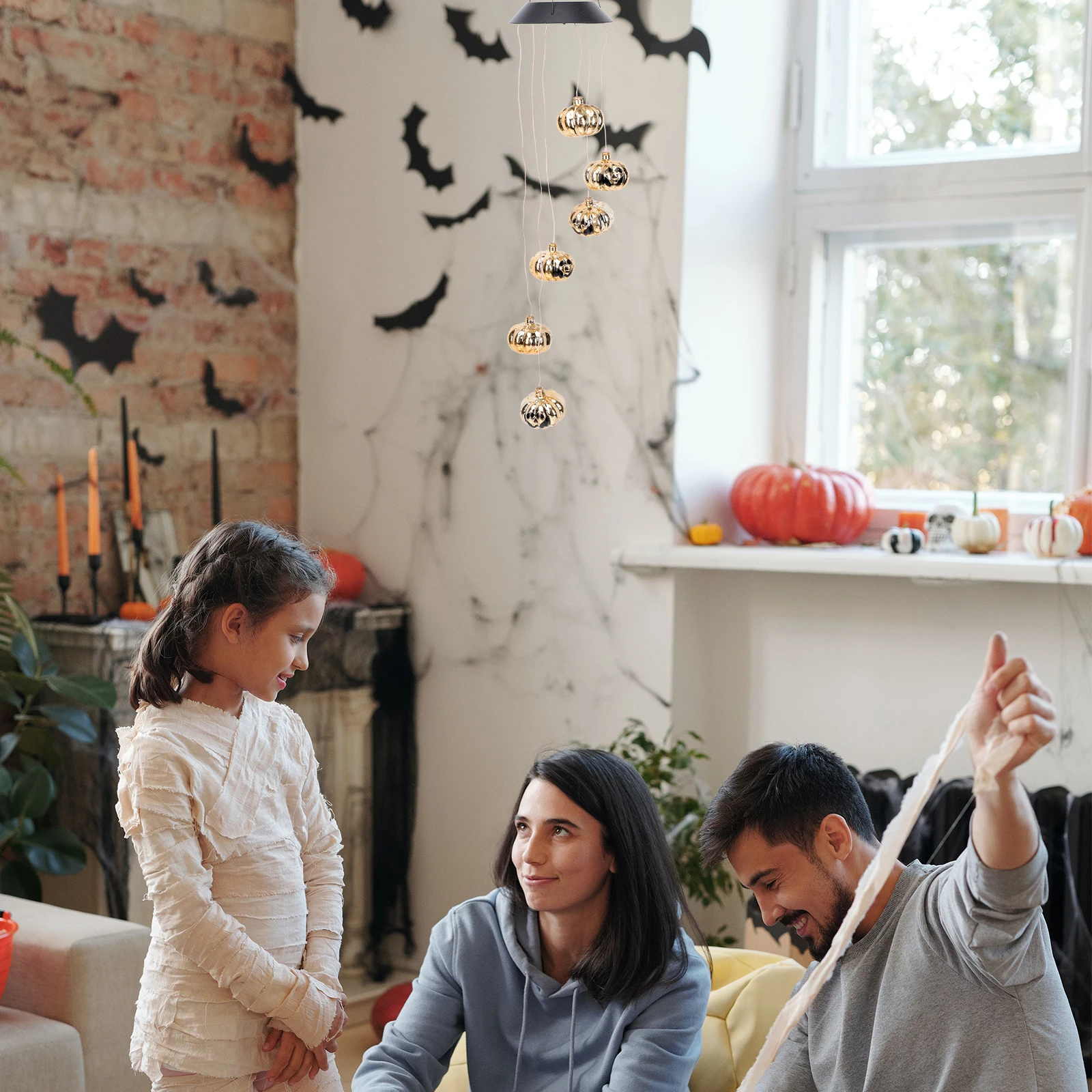 

1Pcs Festival Solar Lamp Pendant Halloween Decor Prop Wide Application Safe Convenient Design Halloween Pendant