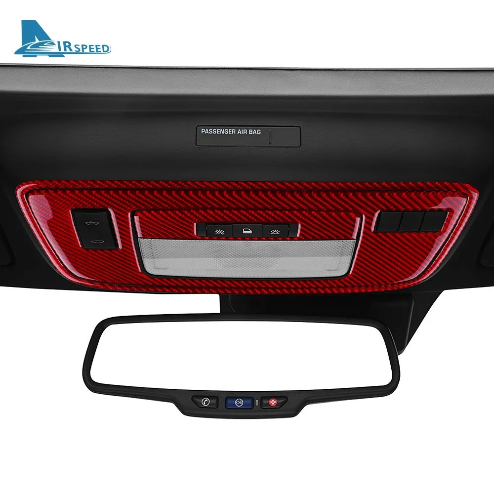 

Real Soft Carbon Fiber Roof Reading Light Switch Trim For Chevrolet Camaro Convertible 2010 - 2015 Interior Sticker Accessories