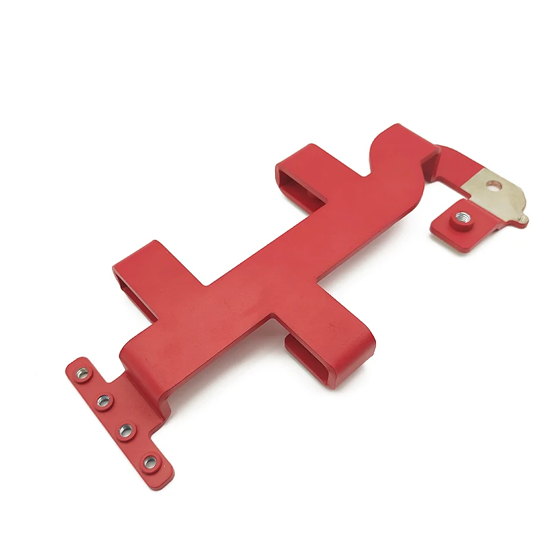 Custom Black Powder Coated Sheet Metal Fabrication Bending Parts Multi Hole Alignment Bracket L Shaped Angle Cover Plate