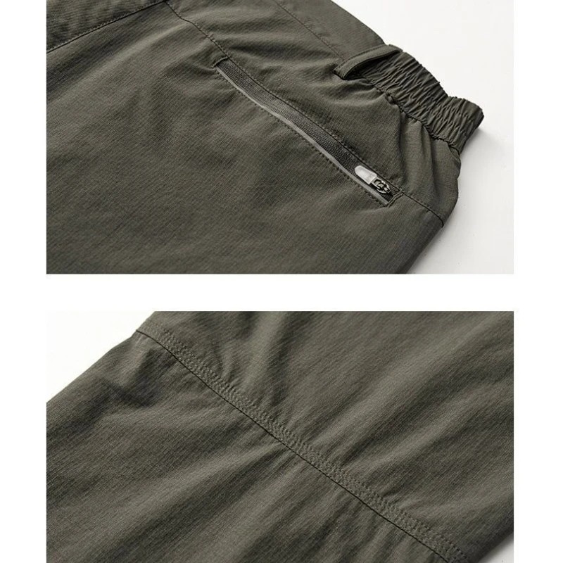 snow peak Men Lightweight Outdoor Sports Pants Loose Quick Dry Trousers Elastic Waist Commuter Casual Joggers Hiking Travel image 5