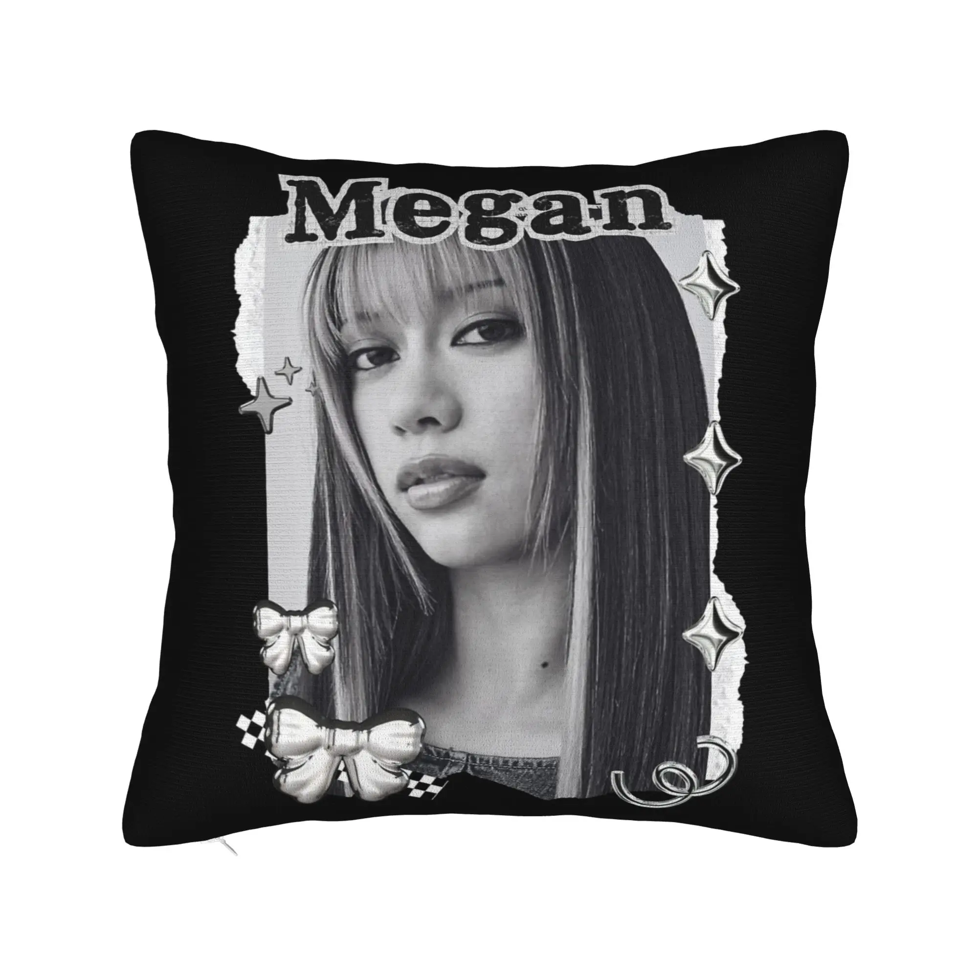 Megan Katseyes Kpop Girl Group Pillowcase Printing Cushion Cover Decor  Throw Pillow Case Cover Home Zippered
