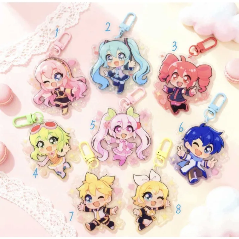 Porte-clés Vocaloid en acrylique, cadeau Kawaii pour gamer, collection de jouets DIY, cadeau d'anniversaire pour ami, anime, dessin animé