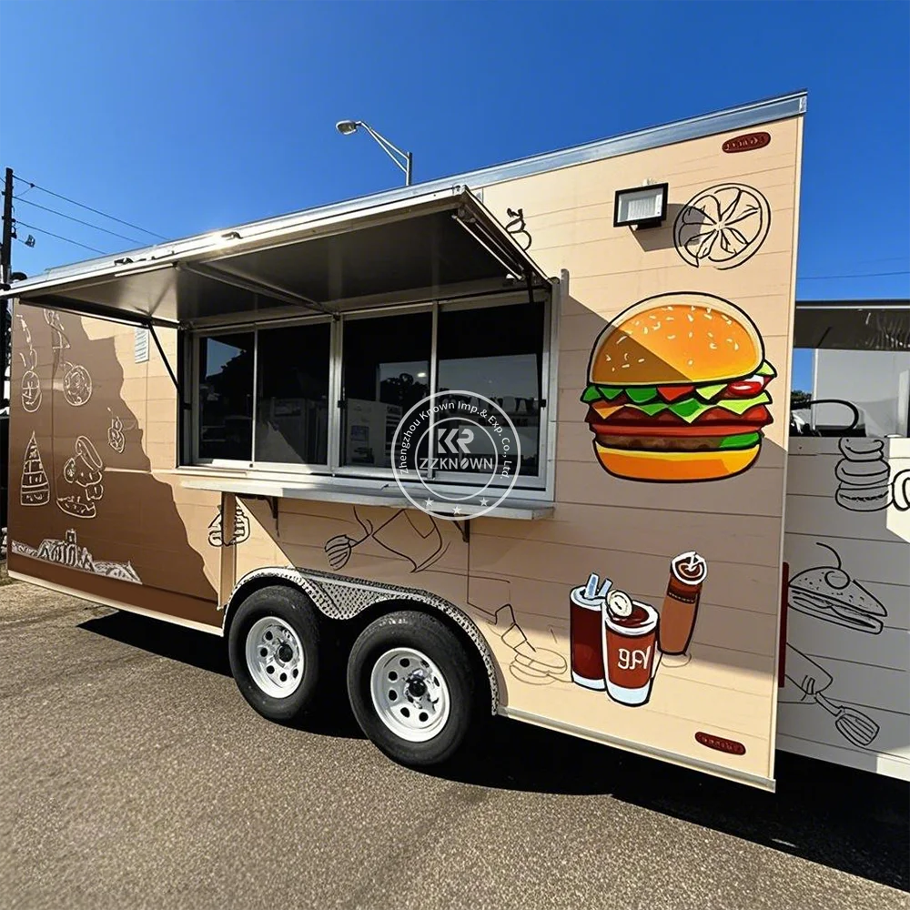 With Full Kitchen  Australia Standard Stainless Steel Truck Mobile Hot Dog Food Truck  DOT Certified