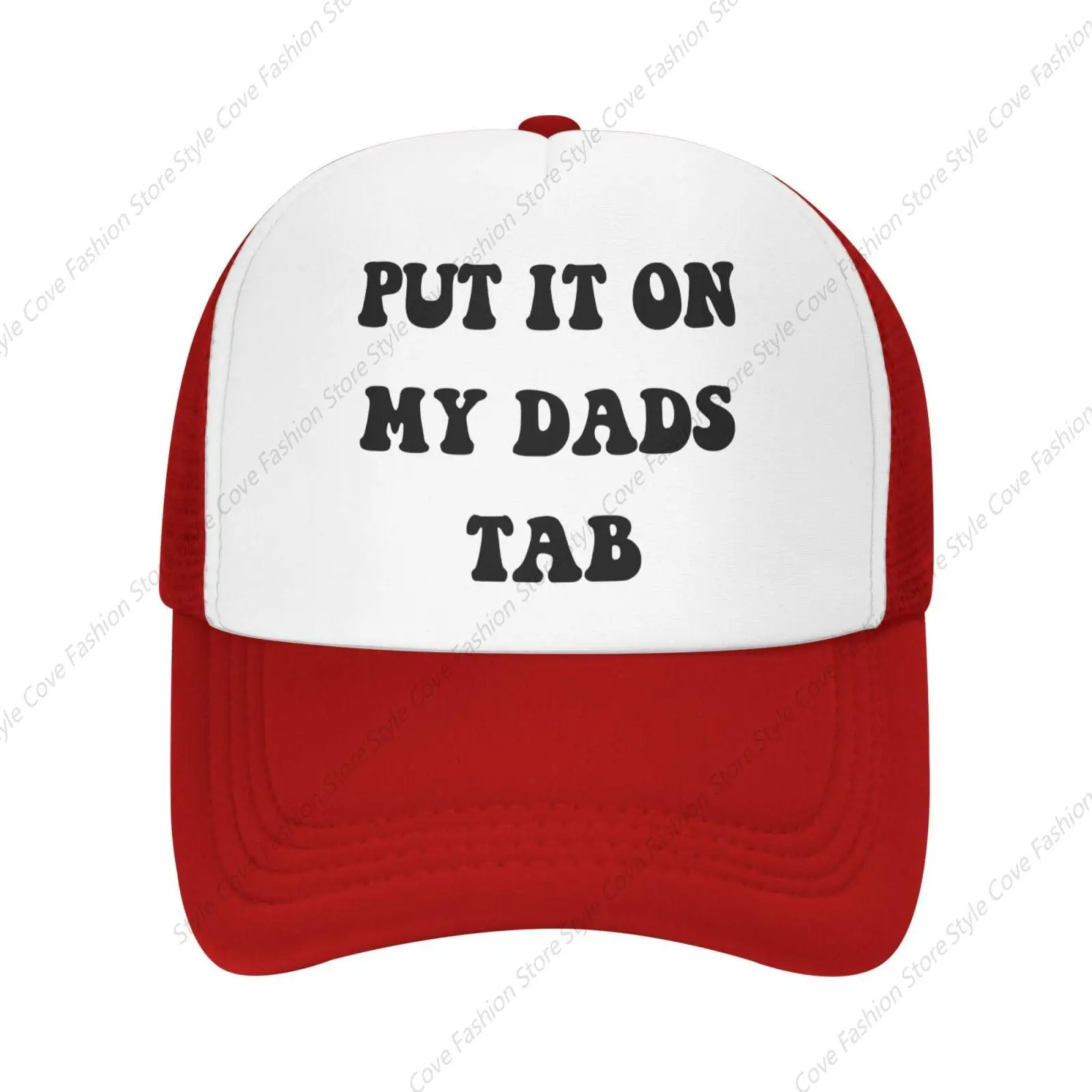 

Put It On My Dads Tab Mesh Hat World Best Dad Ever Hat Men Women Trucker Hat Breathable Adult Outdoor Baseball Cap For Sports