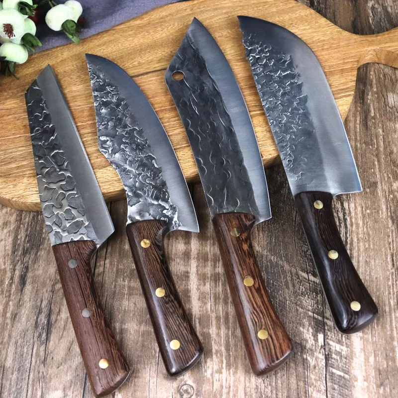 Handmade Forged Boning Knife Stainless Steel 5CR15 Chef's Knife for Cutting Chopping Kitchen Knife Cleaver