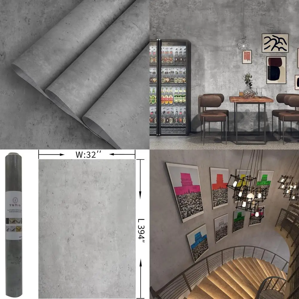 

Широкая матовая серая водонепроницаемая виниловая наклейка на стену «сделай сам» для столешницы, 32x394 дюйма, толстый клей, подходит для спальни и гостиной R
