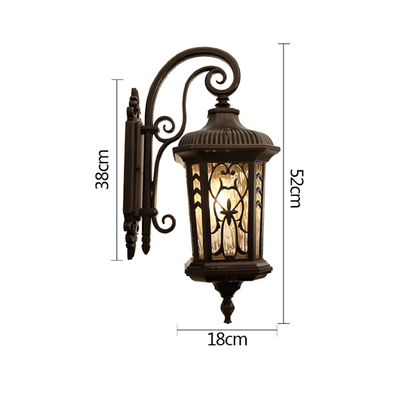 Retro buitenwandlampen Europa luxe villa schanslamp waterdichte buitenkant tuinverlichting tuin gang veranda armatuur