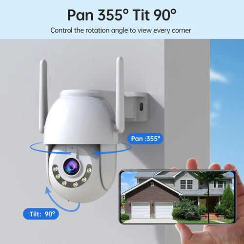 Imagen 2 del producto JOOAN-cámara de seguridad inalámbrica para el hogar, dispositivo de vigilancia CCTV con seguimiento automático, WiFi, Zoom 5X, 3MP, PTZ