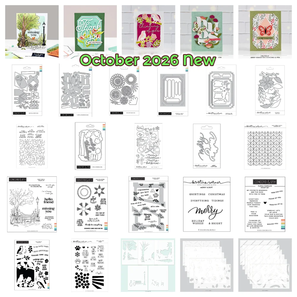 Oktober 2026 Neue Blumenmotive „Embrace Finch Friends“ Metall-Stanzformen Stempel Schablone für DIY Grußkarten Scrapbook Handgemachte Dekoration