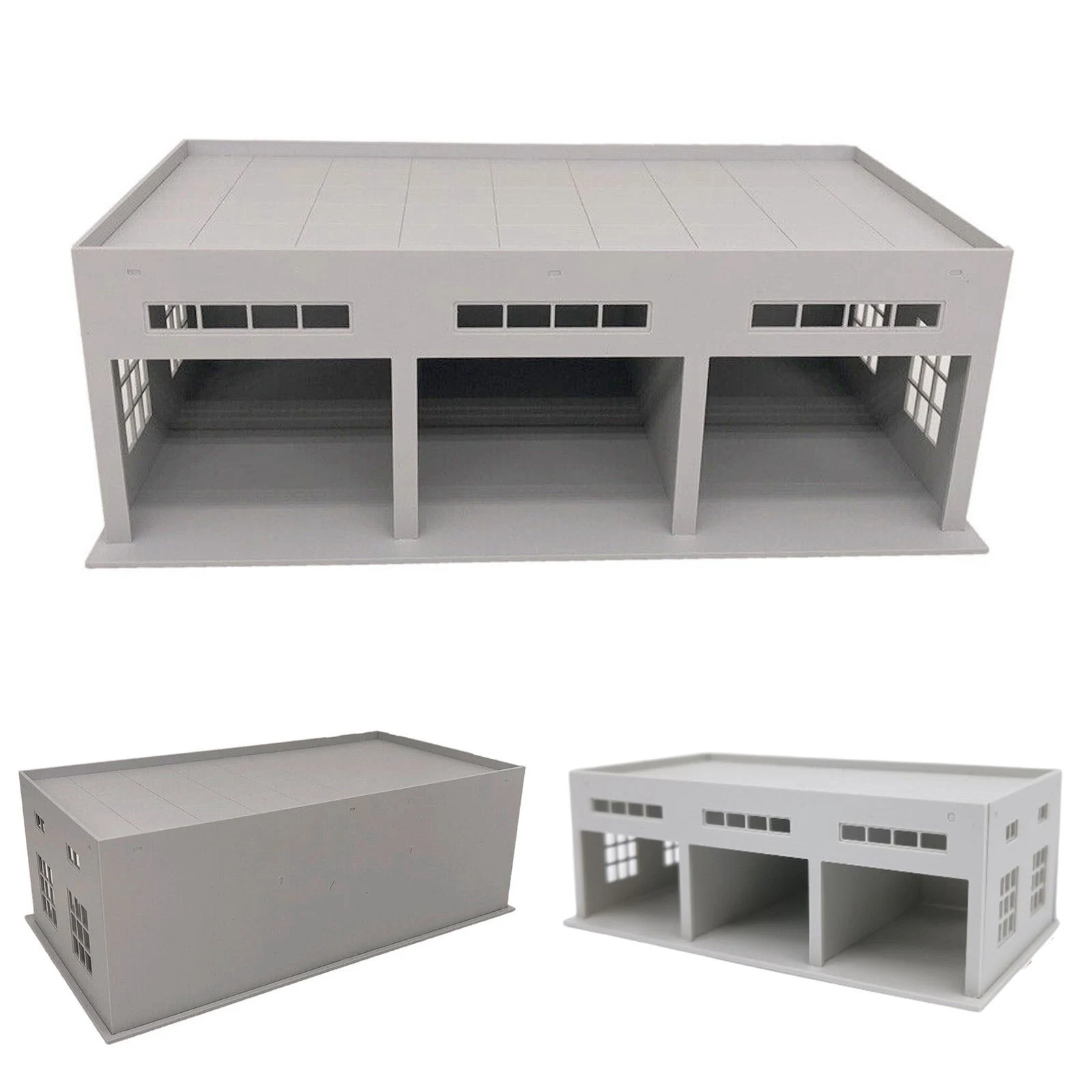 Outland Models Miniatures 3-Stall Large Garage for Trucks / Cars 1:64 model toys gifts for kids