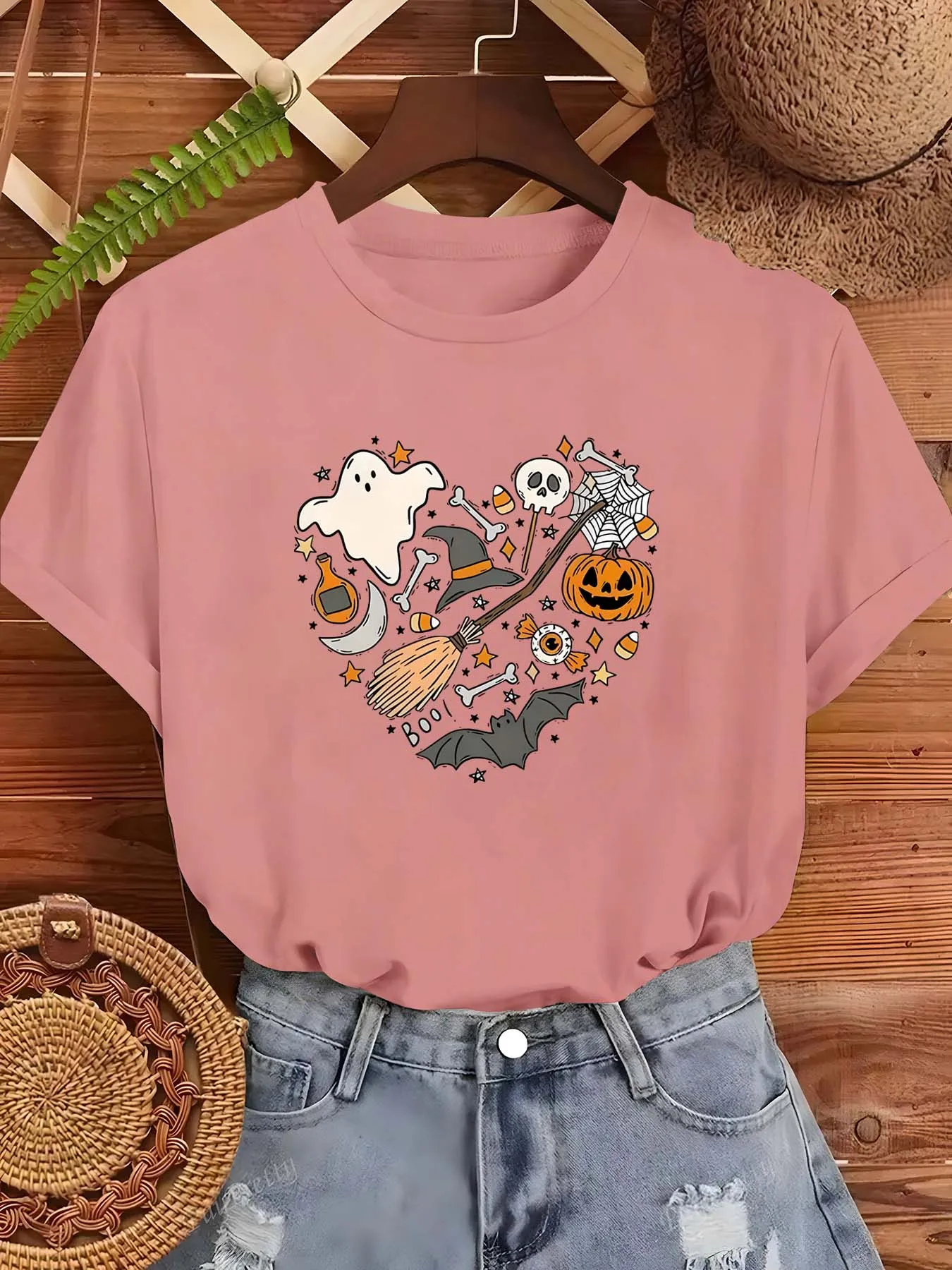 

Плюс размер Хэллоуин призрак тыква летучая мышь тема для женщин элегантная модная часть с праздничным и очаровательным атмосфером идеально