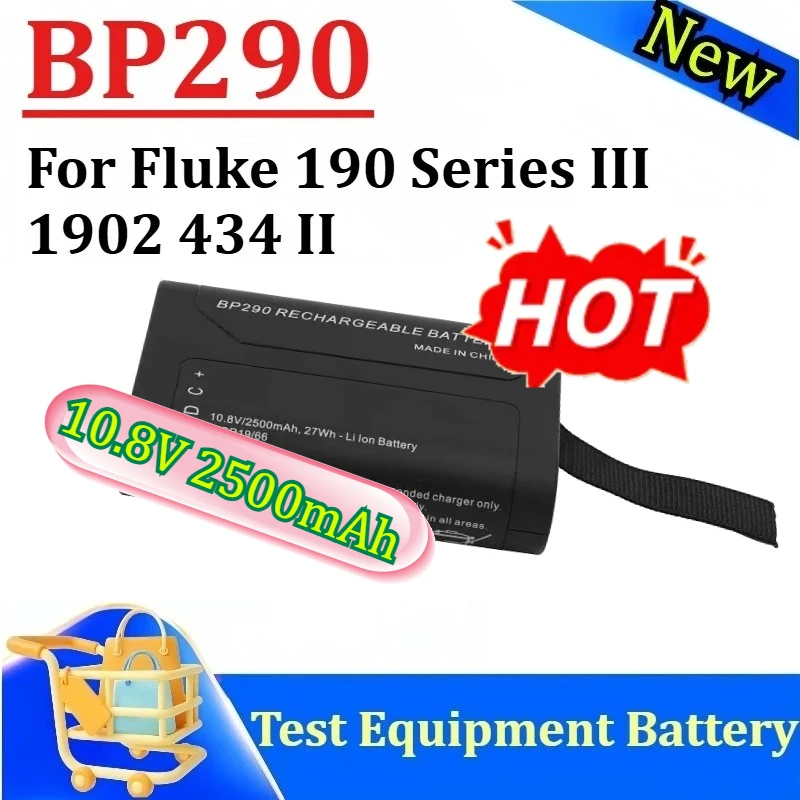 BP290 XW-EX001 10.8V 2500mAh Test Equipment Battery for Fluke 190 Series III 1902 434 II Battery