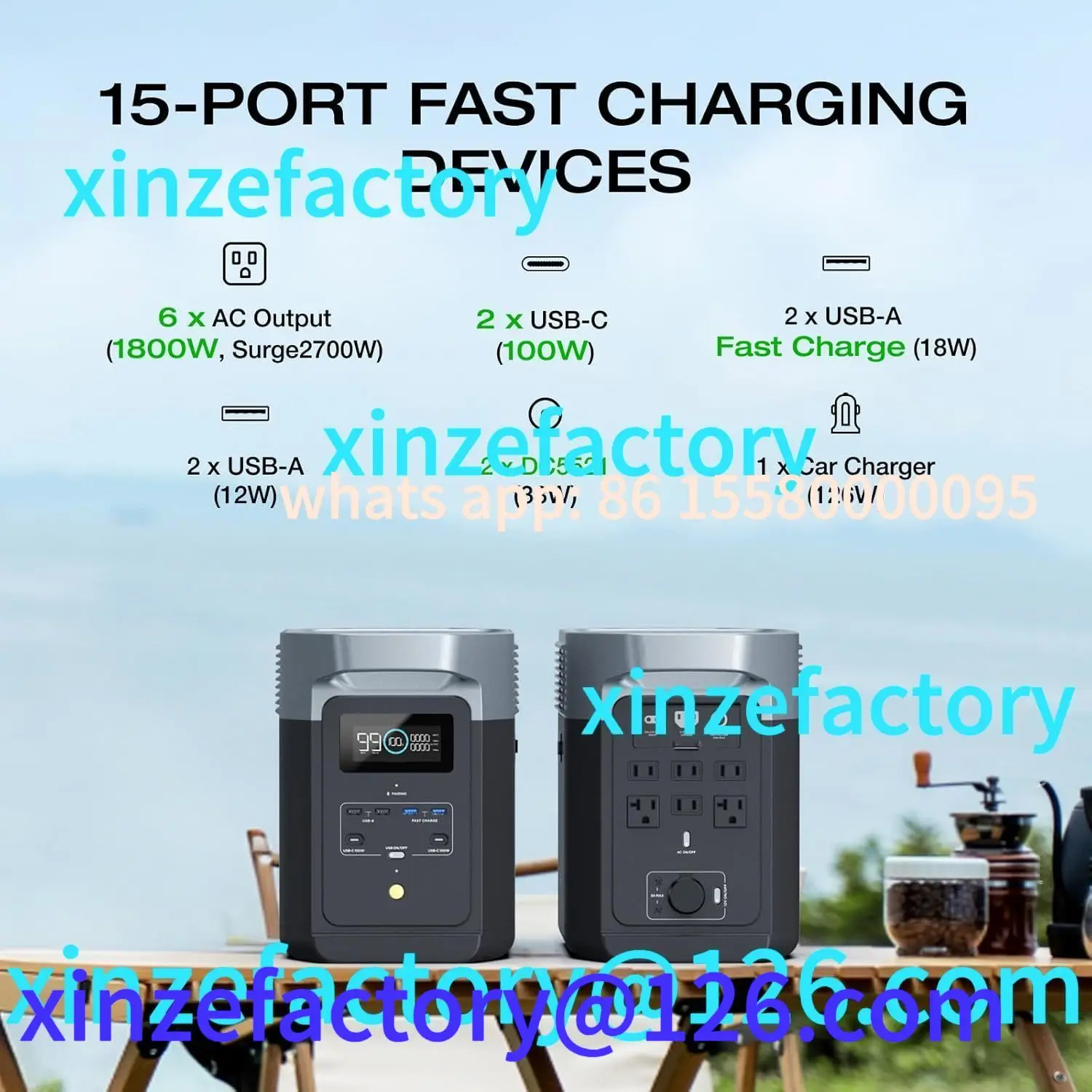 

Customizable Portable Power Station DELTA 2, 1024Wh LiFePO4 (LFP) Battery