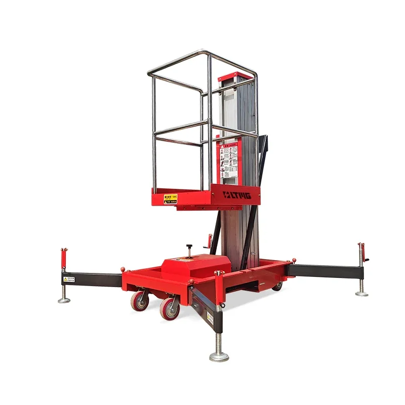 LTMG Vertical Aerial Elevated electric elevator lift single mast aluminum alloy mobile work platform in stock