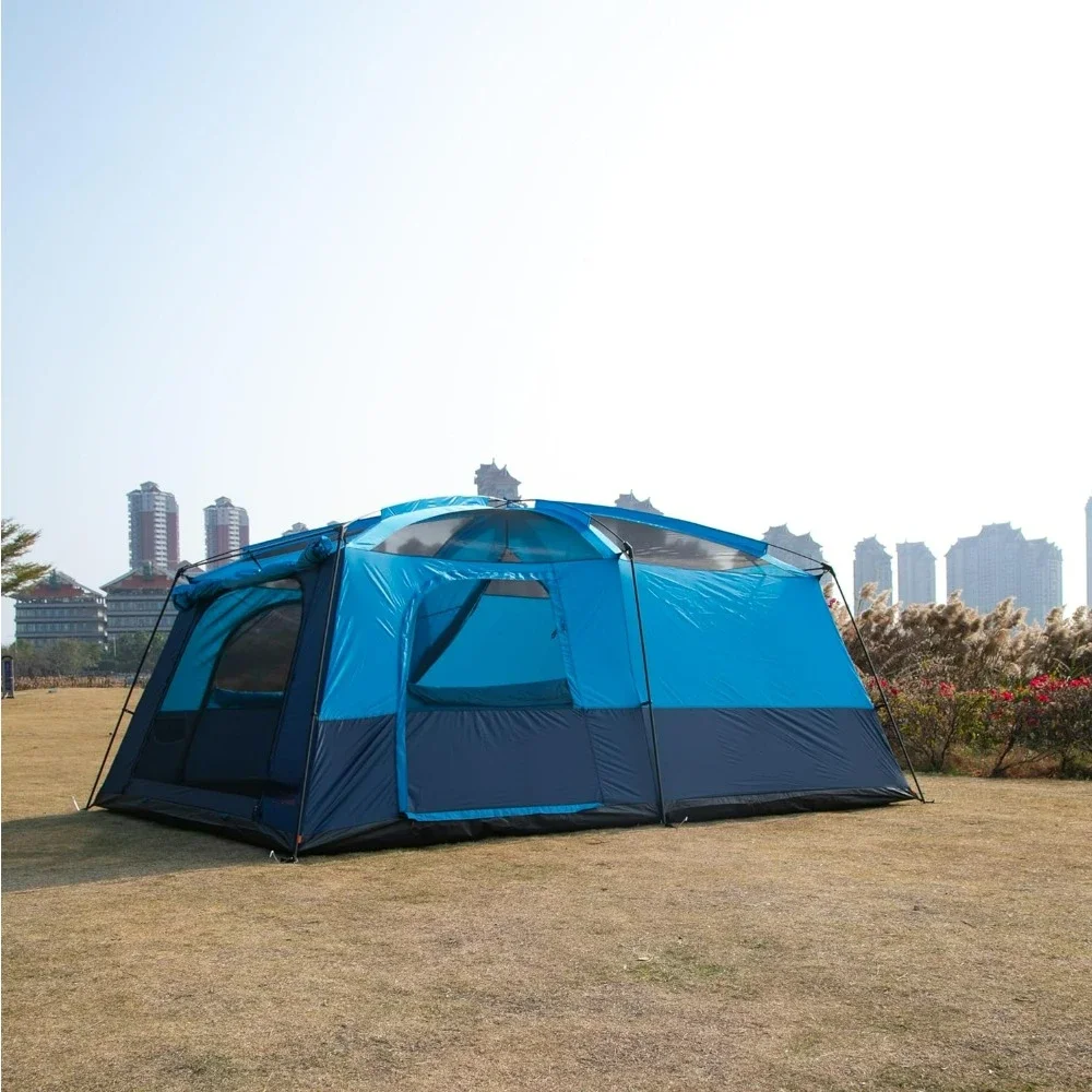 Extra Large Tent ,Family Cabin Tents,with Mesh,Straight Wall,Waterproof,Double Layer,Big Tent For Outdoor,Picnic