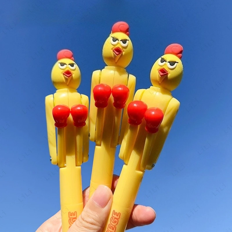 신형 로봇 울 실 소형 복싱 펜 인터랙티브 스트레스 해소 펜 고급스러운 외관의 만화 재미있는 펜 재미있는 선물