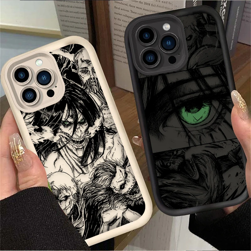 Hot Attack on Titan Phone Case For iPhone 17 Air 16 16E 15 14 13 12 11 Pro Max X XS X S Max XR SE 2020 SE4 7 8 Silicone Cover