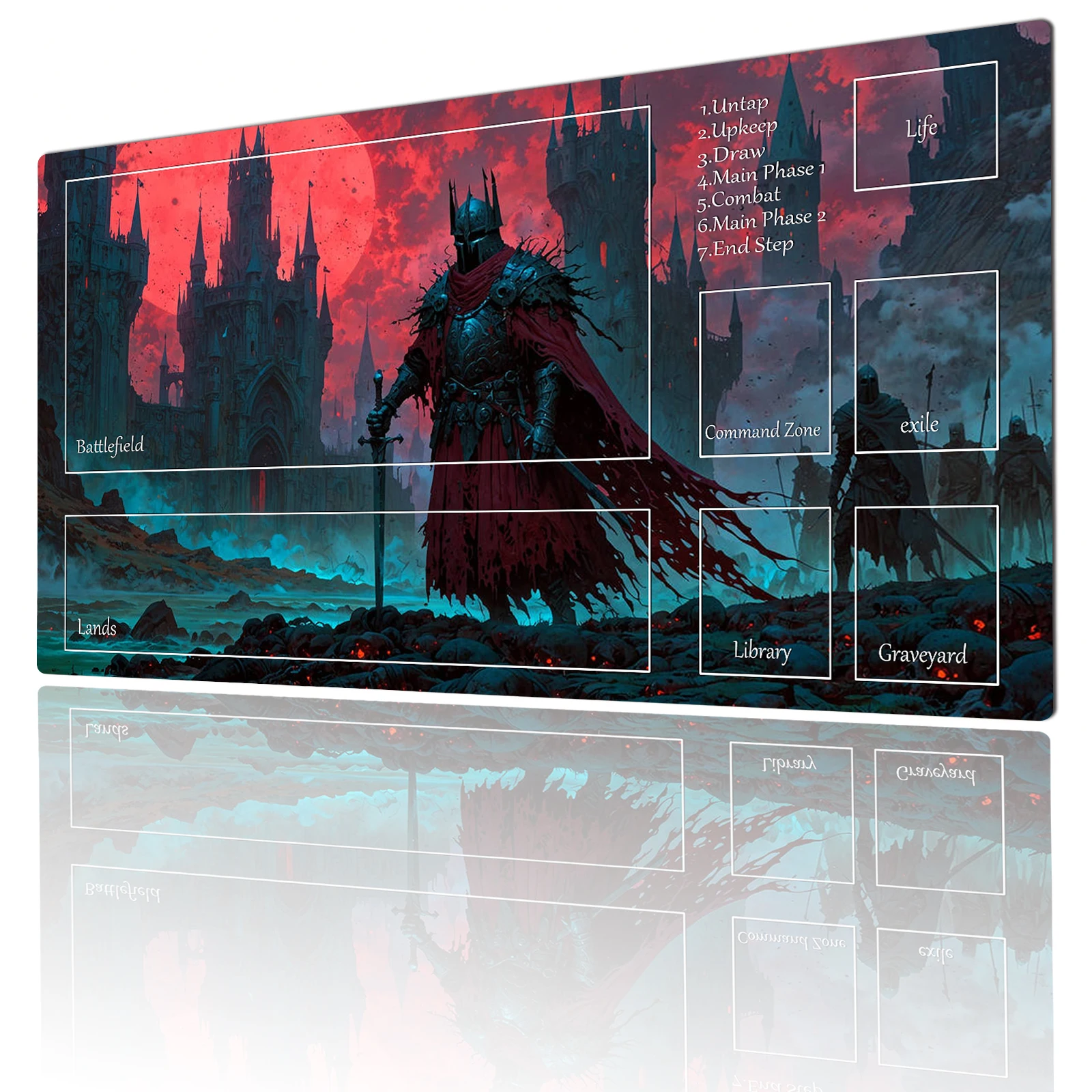 

playmat Magic Trading Card Battle gaming mats Devil Knight mouse pad tcg mat pc accessories suitable for work and game