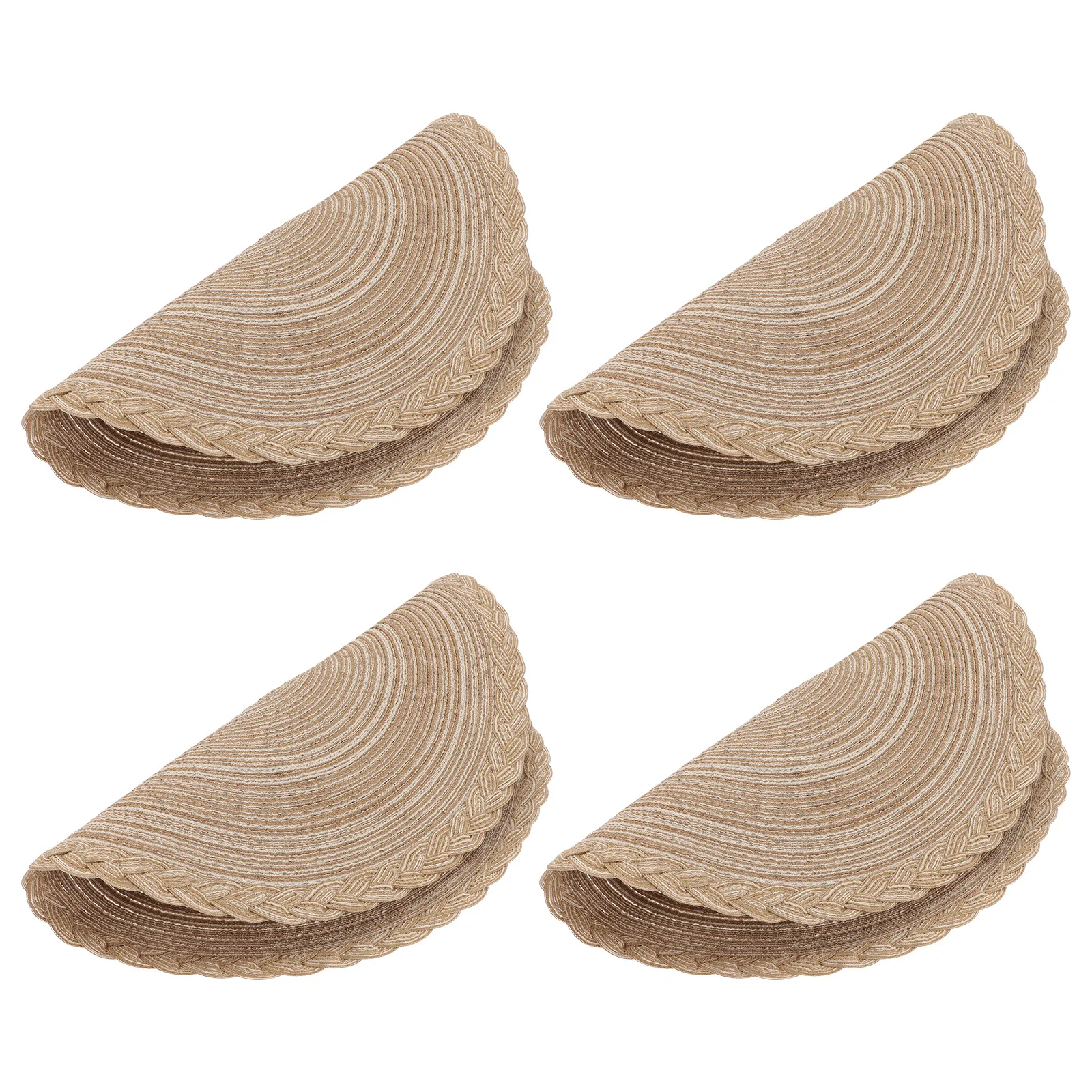 

4Pcs Round Protective Cup Pads Heat Resistant Coasters Decorative Placemats for Home Cafe Dining Round Placemat