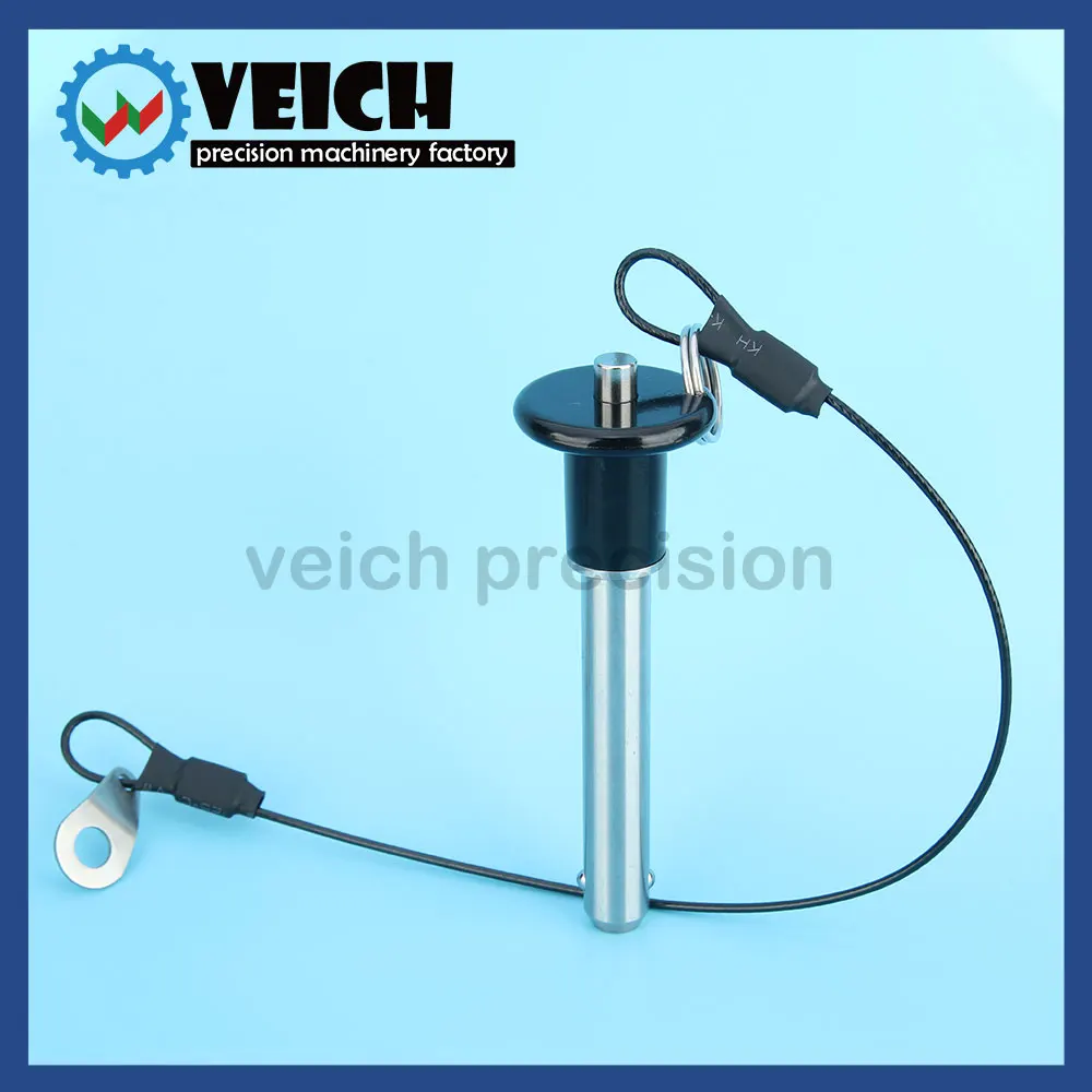 VCN011 Quick Release Pin Zinc Alloy Push Handle Stainless Steel Locating Pins Ball Lock Pins With Rope