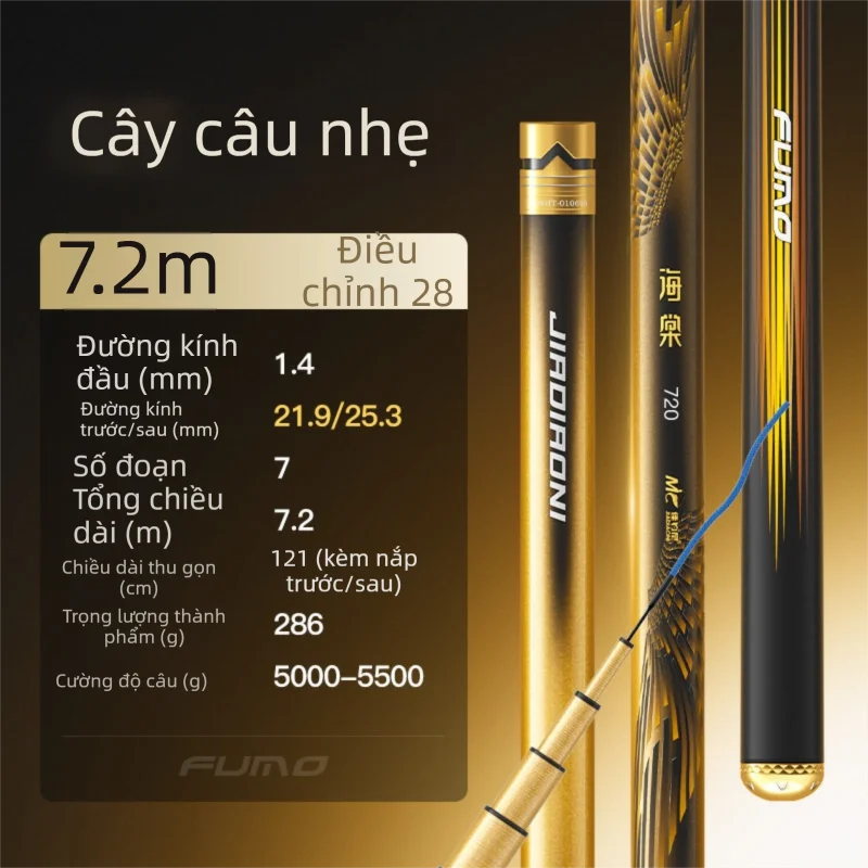 jiadiaoni | Cần Câu Tay Siêu Nhẹ Siêu Cứng Tỷ Lệ 1.9