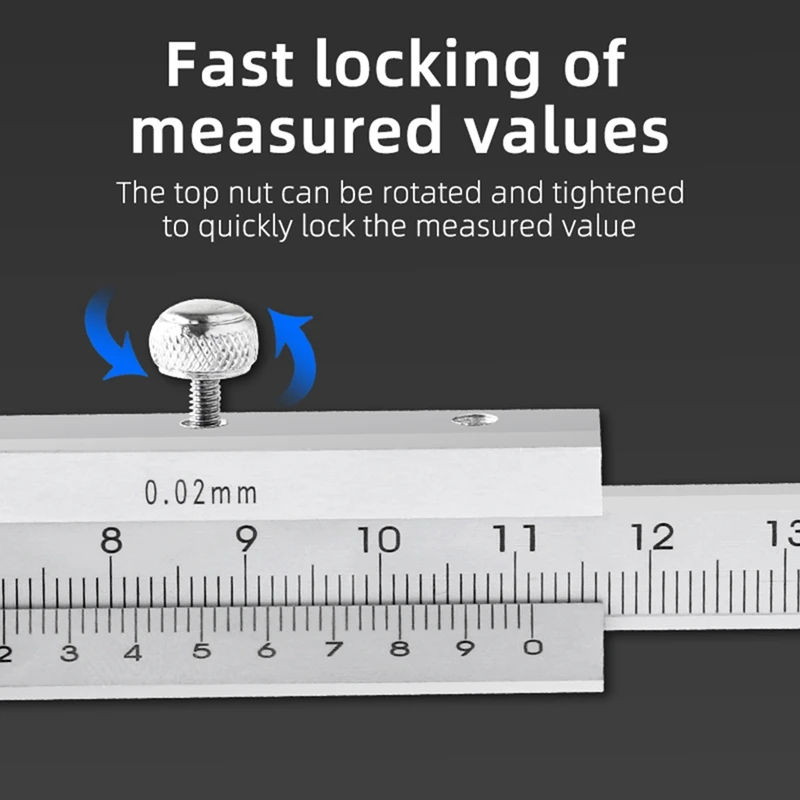 Imagem -02 - Medidor de Profundidade Vernier Caliper Pinças Metálicas Ferramentas para Trabalhar Madeira Caliber Measuring Tool Medidores de Aço Medição de Profundidade