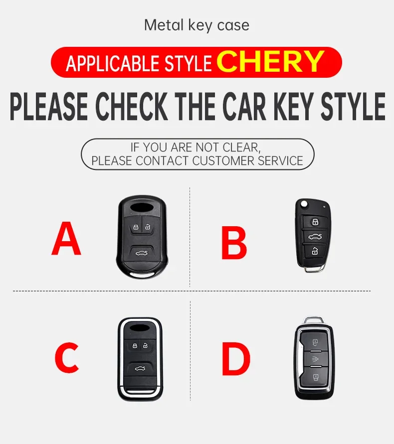 Zinc Alloy Leather Car Key Case For Chery ARRIZO7 E3 E5 A3 A5 Tiggo 2 3 5 3X Fulwin2 Eastar Keyless Protect Cover Accessories