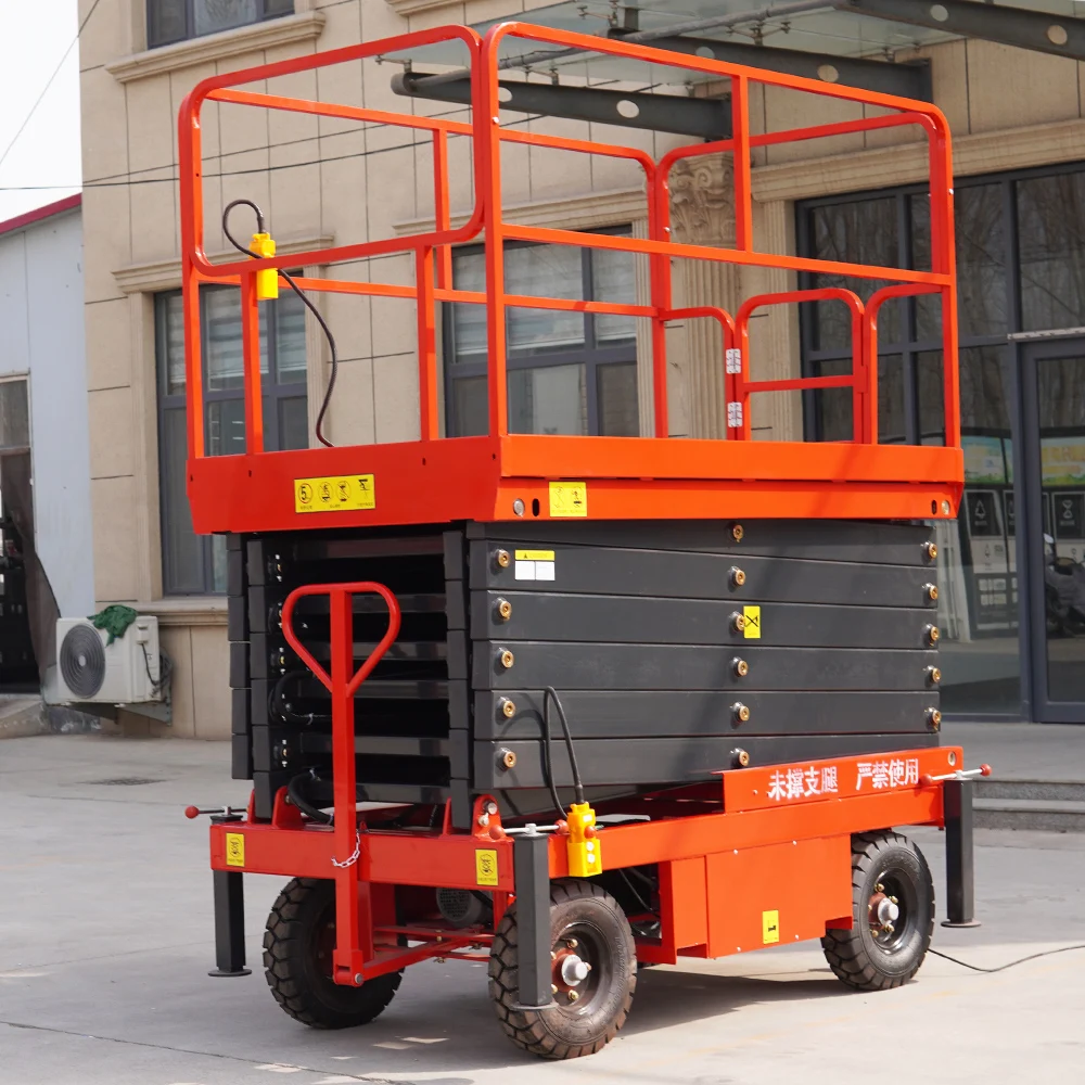 Factory 4-18m Aerial Lift Mobile Electric Scissor Lift Mobile Scissor Lift For Sale